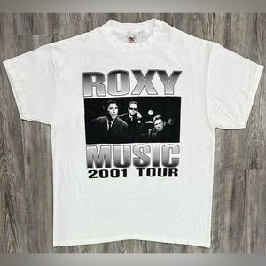 Vintage 2001 Roxy Music World Tour Double Sided T-Shirt Men’s Size XL